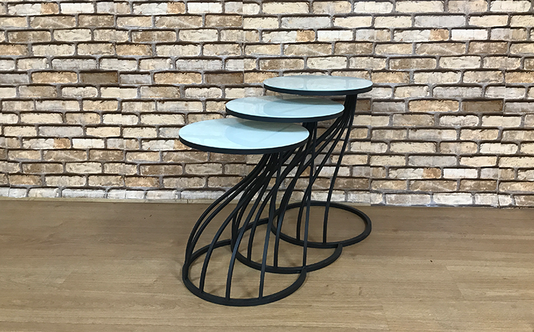 Deniz Kabuğu Zigon Sehpa Statik Boya